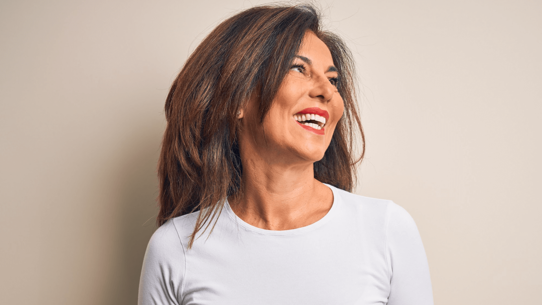woman smiling